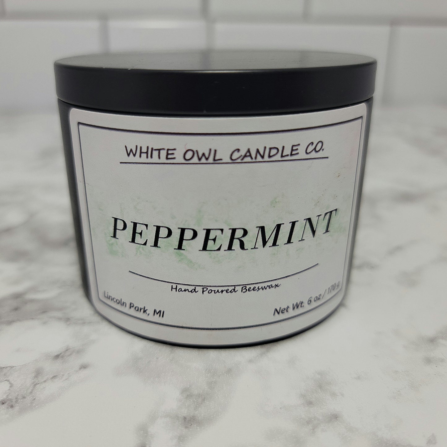 6oz Peppermint Candle