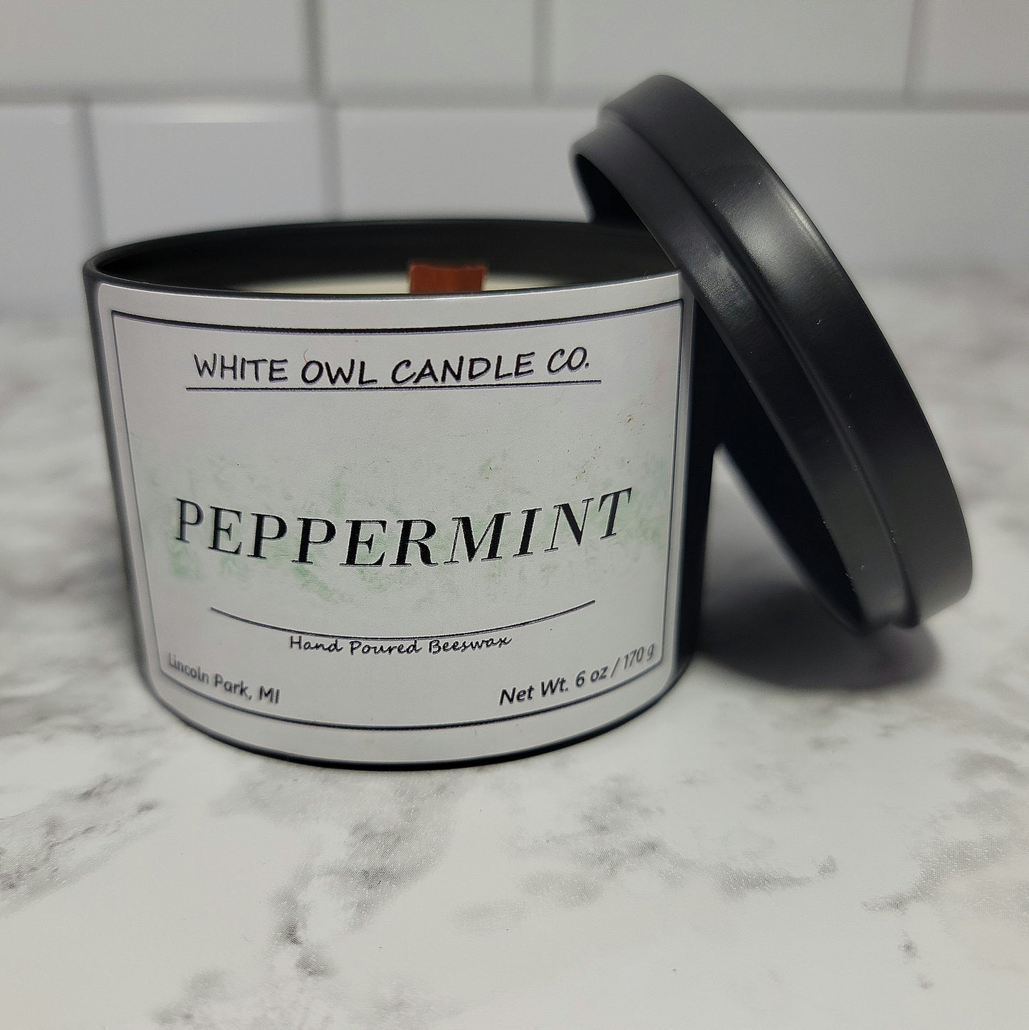 6oz Peppermint Candle